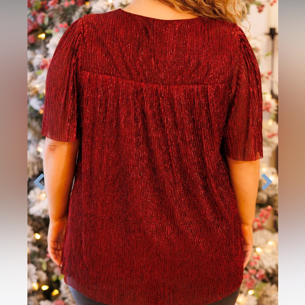 Red Metallic Top - Picture 7 of 9